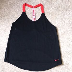 Black Red NIKE Athletic Tank Top